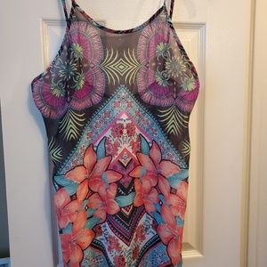 Long Summer Tank Multi Color/Florals